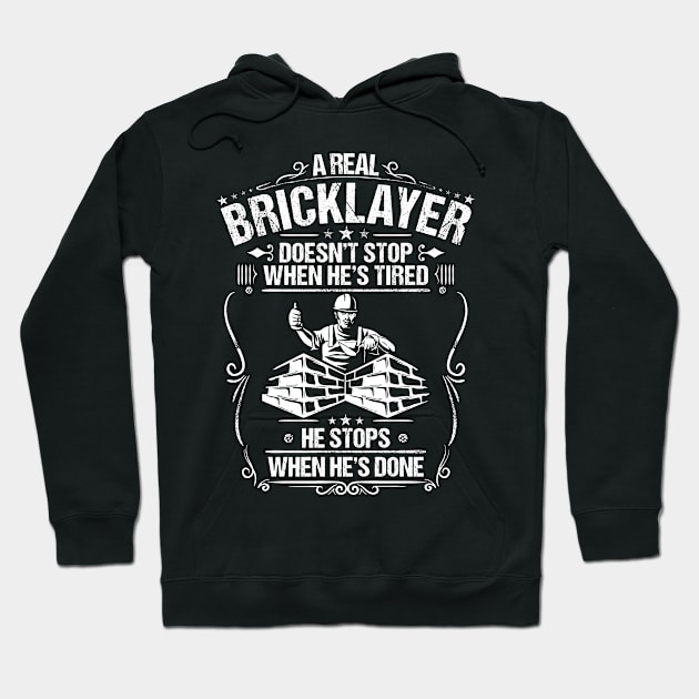 Bricklayer Mason Brickmason Blockmason Hoodie by Krautshirts